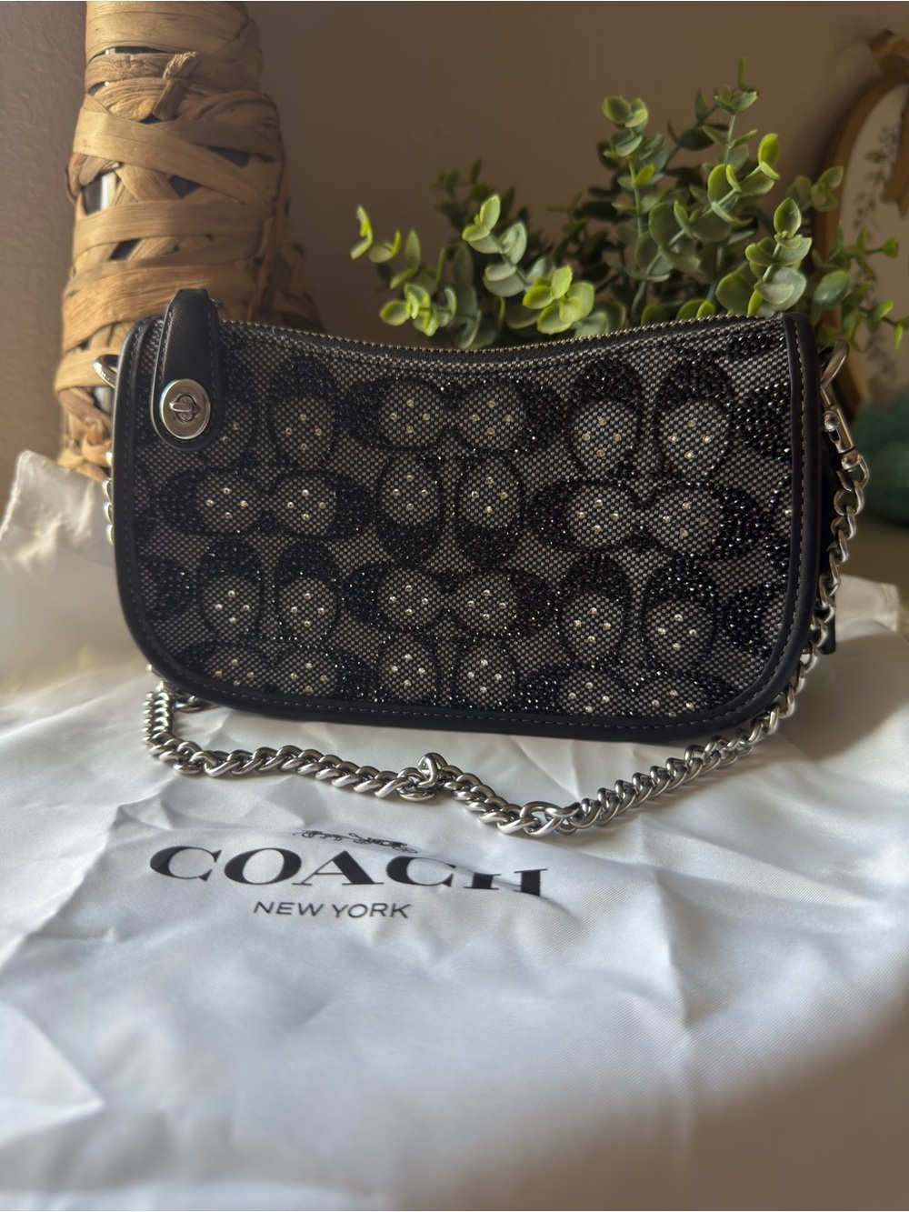 Coach Black Crystal Swinger 20